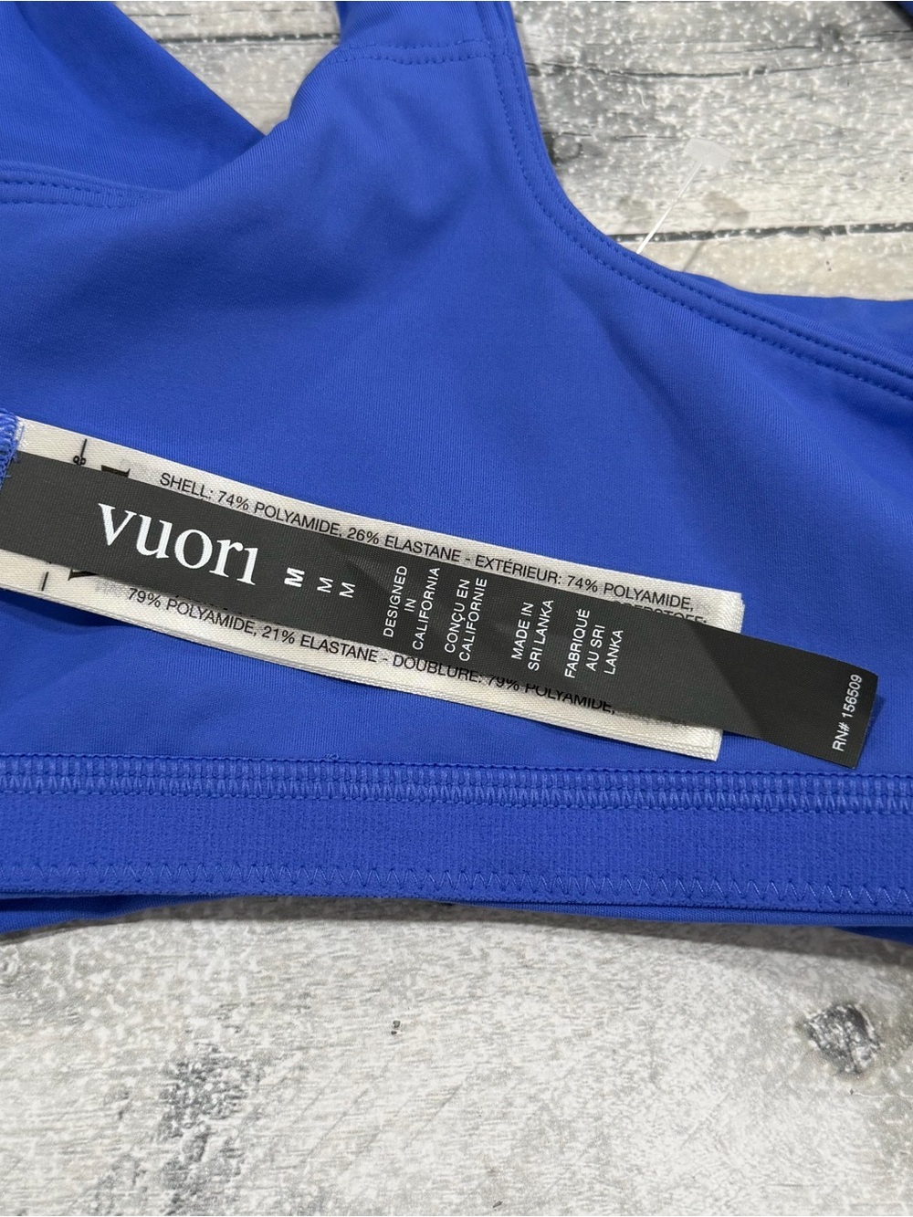 VUORI Alltheform Sports Bra in Blue  - Size - Medium - Picture 4 of 5